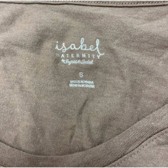 Isabel Maternity Top Ruched Side Women's Size Small Long Sleeve Excellent very g - Picture 6 of 6